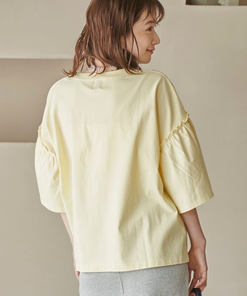 coen（コーエン）の「【MICKEY（ミッキー） / 別注】ミッキー＆ミニー袖フレアTシャツ（Tシャツ/カットソー・レディース・ダークグレー/オフホワイト/クリーム・M/L）」の17枚目の写真