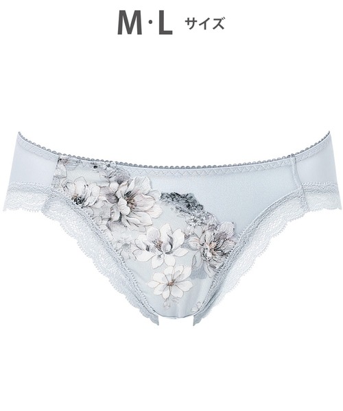 WACOAL（ワコール）の「「リボンブラ 脇すっきり」　ショーツ（ショーツ・レディース・スモークピンク/アイボリー/サックスブルー/グレイッシュベージュ/グレイッシュブルー/パープル/ネイビー/ピンク・L/M）」の4枚目の写真