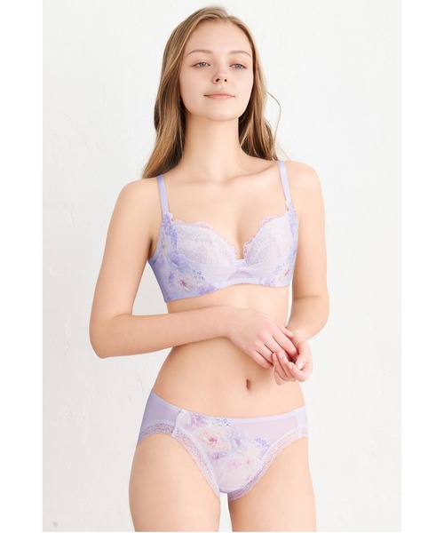 WACOAL（ワコール）の「「リボンブラ 脇すっきり」　ショーツ（ショーツ・レディース・スモークピンク/アイボリー/サックスブルー/グレイッシュベージュ/グレイッシュブルー/パープル/ネイビー/ピンク・L/M）」の12枚目の写真