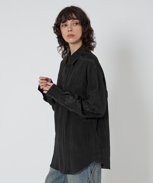 ASTRAET＞ストライプ シアー レギュラーカラーシャツ UNISEX