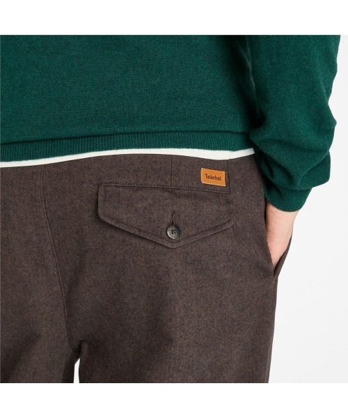 Timberland（ティンバーランド）の「ヘリンボーン プリーツ チノ パンツ メンズ（チノパンツ・メンズ・チョコ・38inch/36inch/34inch/32inch/30inch/28inch）」の3枚目の写真