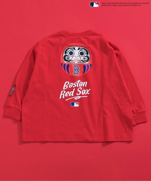 MLB（メジャーリーグベースボール）の「MLB JAPANダルマロンT（Tシャツ/カットソー・キッズ・オフホワイト/ネイビー/レッド・90/100/130/140/150/110/120）」の3枚目の写真