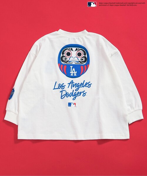 MLB（メジャーリーグベースボール）の「MLB JAPANダルマロンT（Tシャツ/カットソー・キッズ・オフホワイト/ネイビー/レッド・90/100/130/140/150/110/120）」の2枚目の写真