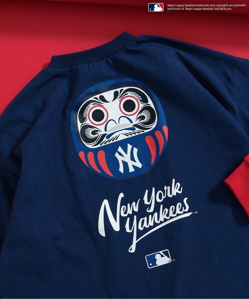 MLB（メジャーリーグベースボール）の「MLB JAPANダルマロンT（Tシャツ/カットソー・キッズ・オフホワイト/ネイビー/レッド・90/100/130/140/150/110/120）」の8枚目の写真