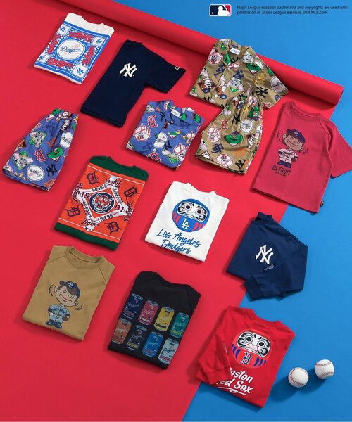 MLB（メジャーリーグベースボール）の「MLB JAPANダルマロンT（Tシャツ/カットソー・キッズ・オフホワイト/ネイビー/レッド・90/100/130/140/150/110/120）」の11枚目の写真