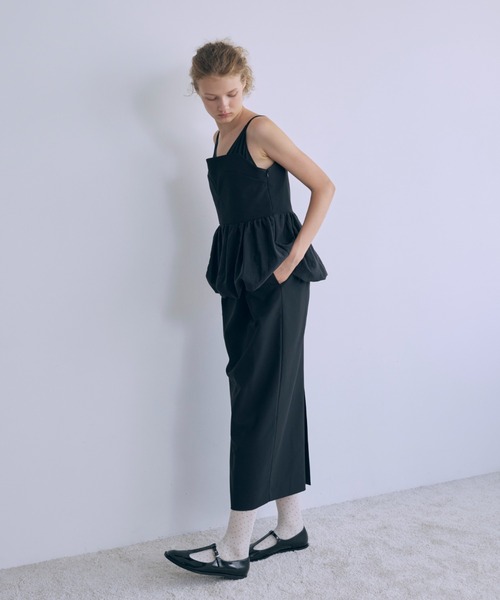 EN NEUME(エンノイム)の「Avant-Bloom Dress(ドレス・レディース・アイボリー/ブラック・0/1)」の6枚目の写真