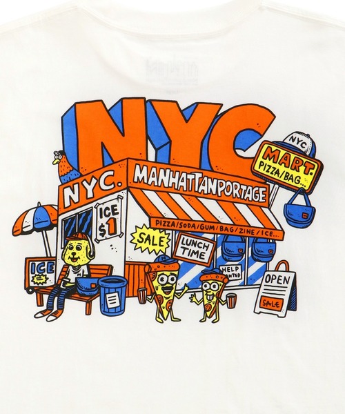 Manhattan Portage(マンハッタンポーテージ)の「S/S PRINT T-SHIRT TMP(Tシャツ/カットソー・メンズ・ホワイト・MEDIUM/LARGE/X-LARGE)」の8枚目の写真