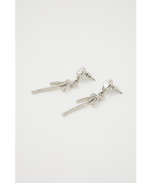 SLY（スライ）の「RHINESTONE HEART P/EARRING ラインストーン ハート ピアス（ピアス（両耳用）・レディース・シルバー/ゴールド・FREE）」の4枚目の写真