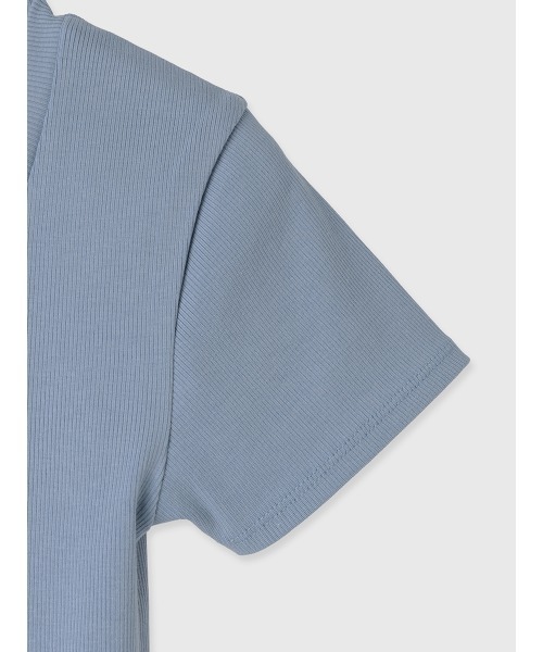 EIMY ISTOIRE（エイミーイストワール）の「リブTシャツ　半袖　夏　無地（Tシャツ/カットソー・レディース・ホワイト/サックスブルー/ピンク・F）」の13枚目の写真