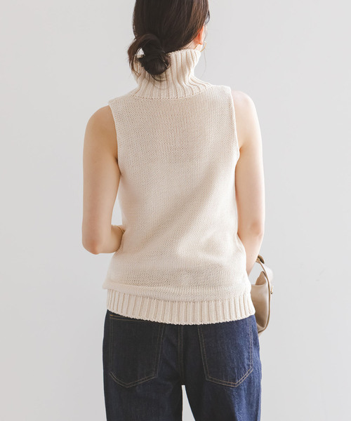 セール】ローゲージノースリーブハイネックニット（ニット/セーター