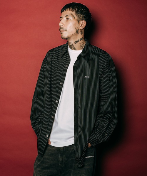 Subciety（サブサエティ）の「Essential stripe shirt（シャツ/ブラウス・メンズ・ホワイト/ブラック/ブルー・SMALL/MEDIUM/LARGE/X-LARGE）」の8枚目の写真