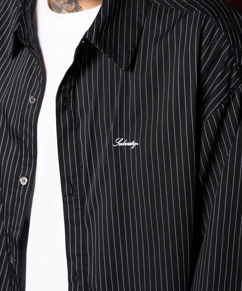 Subciety（サブサエティ）の「Essential stripe shirt（シャツ/ブラウス・メンズ・ホワイト/ブラック/ブルー・SMALL/MEDIUM/LARGE/X-LARGE）」の6枚目の写真