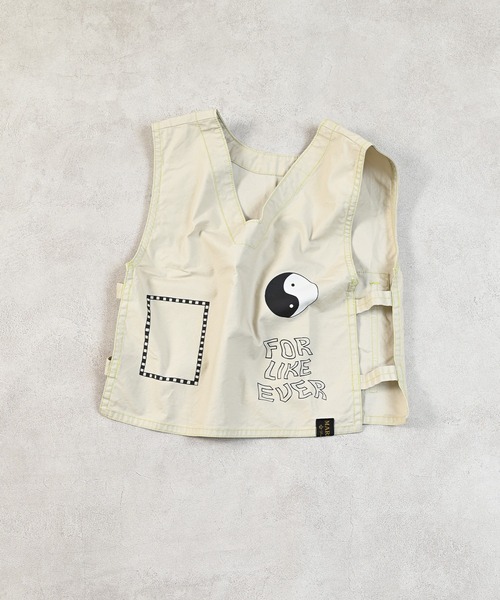 MARKEY'S（マーキーズ）の「ツイルプリントベスト（その他アウター・キッズ・オフホワイト/ブラック/オリーブ/ライトピンク・LL/S/M/L）」の6枚目の写真