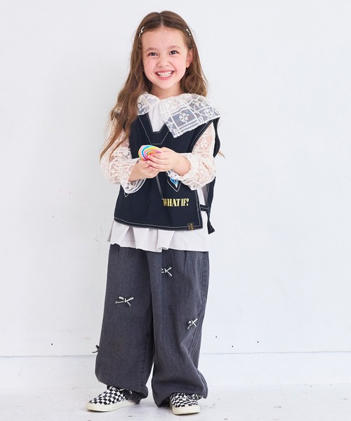 MARKEY'S（マーキーズ）の「ツイルプリントベスト（その他アウター・キッズ・オフホワイト/ブラック/オリーブ/ライトピンク・LL/S/M/L）」の16枚目の写真