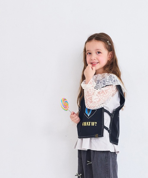 MARKEY'S（マーキーズ）の「ツイルプリントベスト（その他アウター・キッズ・オフホワイト/ブラック/オリーブ/ライトピンク・LL/S/M/L）」の17枚目の写真