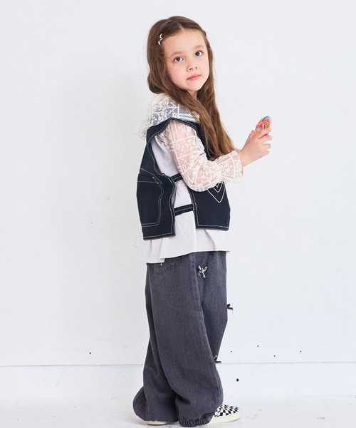 MARKEY'S（マーキーズ）の「ツイルプリントベスト（その他アウター・キッズ・オフホワイト/ブラック/オリーブ/ライトピンク・LL/S/M/L）」の19枚目の写真