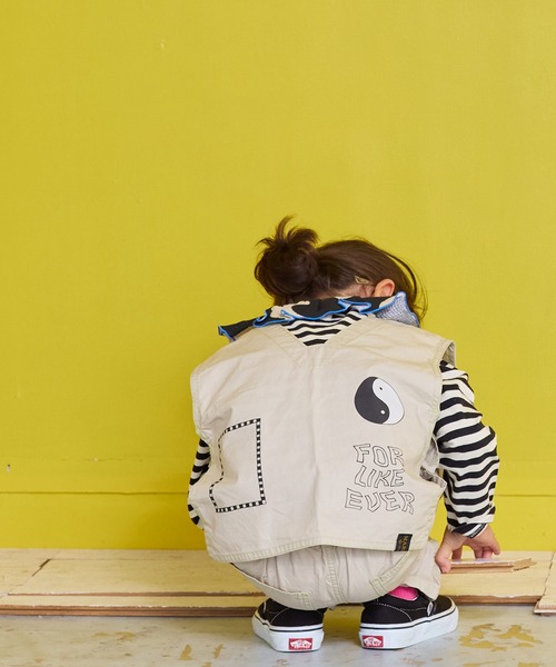 MARKEY'S（マーキーズ）の「ツイルプリントベスト（その他アウター・キッズ・オフホワイト/ブラック/オリーブ/ライトピンク・LL/S/M/L）」の12枚目の写真