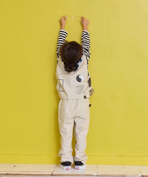 MARKEY'S（マーキーズ）の「ツイルプリントベスト（その他アウター・キッズ・オフホワイト/ブラック/オリーブ/ライトピンク・LL/S/M/L）」の10枚目の写真