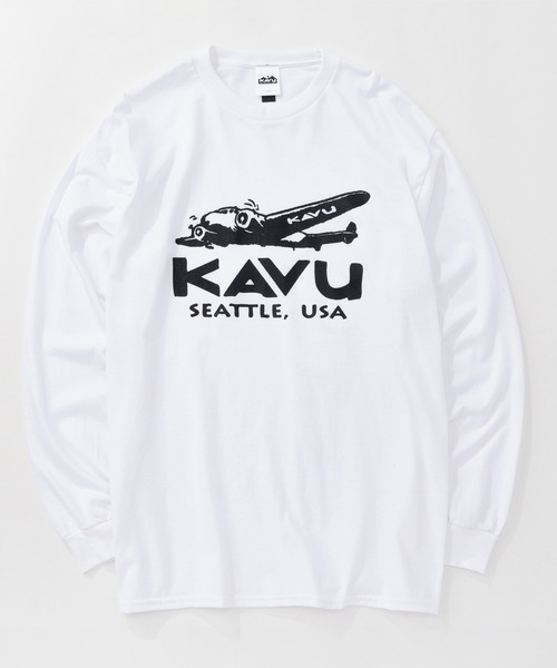 KAVU(カブー)の「KAVU/カブー Plane LS Tee/プレーンティー(Tシャツ/カットソー・メンズ・ネイビー/ホワイト/アッシュグレー・MEDIUM/X-LARGE/LARGE)」の1枚目の写真