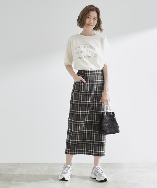 grove（グローブ）の「ラフだけどおしゃれ　チュールレイヤードTシャツ（Tシャツ/カットソー・レディース・ブラック/ホワイト系5/オフホワイト・02/03/01/05/04）」の5枚目の写真