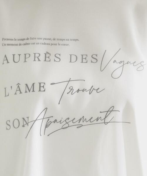 grove（グローブ）の「ラフだけどおしゃれ　チュールレイヤードTシャツ（Tシャツ/カットソー・レディース・ブラック/ホワイト系5/オフホワイト・02/03/01/05/04）」の7枚目の写真