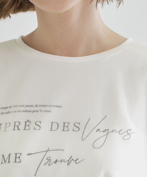grove（グローブ）の「ラフだけどおしゃれ　チュールレイヤードTシャツ（Tシャツ/カットソー・レディース・ブラック/ホワイト系5/オフホワイト・02/03/01/05/04）」の19枚目の写真
