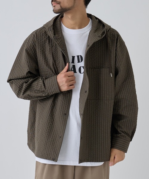 COLONY 2139(コロニートゥーワンスリーナイン)の「スピンドルフードチェックシャツ(シャツ/ブラウス・メンズ・ブラック/ブラウン・LARGE/MEDIUM)」の2枚目の写真