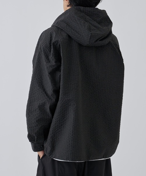 COLONY 2139(コロニートゥーワンスリーナイン)の「スピンドルフードチェックシャツ(シャツ/ブラウス・メンズ・ブラック/ブラウン・LARGE/MEDIUM)」の5枚目の写真