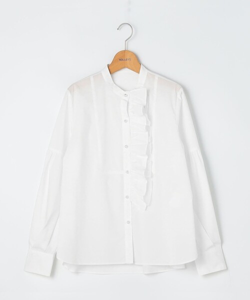 ノーリーズ（NOLLEY’S）/パール釦ビブヨーク4WAYフリルブラウス セール】パール釦ビブヨーク4WAYフリルブラウス（シャツ/ブラウス