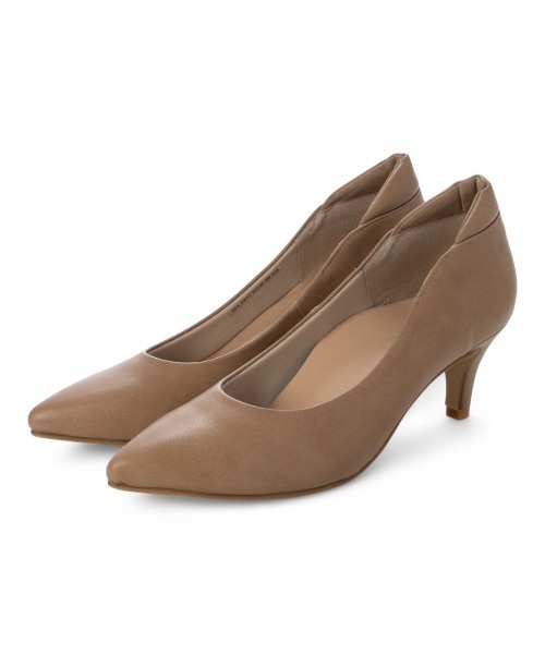 carino(カリーノ)の「【レイン対応】ポインテッドトゥ パッド付きヒールパンプス(パンプス・レディース・ベージュ/ブラック・24cm/23.5cm/23cm/22.5cm/24.5cm)」の11枚目の写真