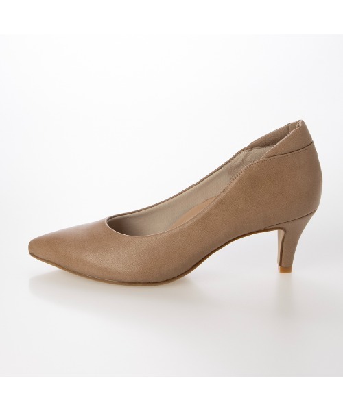 carino(カリーノ)の「【レイン対応】ポインテッドトゥ パッド付きヒールパンプス(パンプス・レディース・ベージュ/ブラック・24cm/23.5cm/23cm/22.5cm/24.5cm)」の12枚目の写真