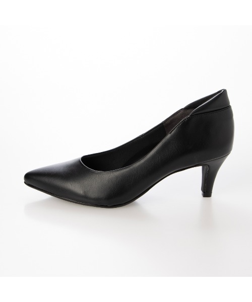 carino(カリーノ)の「【レイン対応】ポインテッドトゥ パッド付きヒールパンプス(パンプス・レディース・ベージュ/ブラック・24cm/23.5cm/23cm/22.5cm/24.5cm)」の4枚目の写真