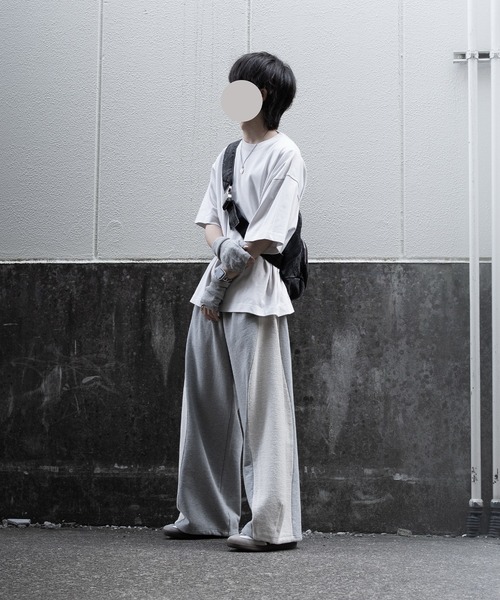 RUUBON（ルーボン）の「【RUUBON】heavy weight panelled sweat pants / ヘビーウェイトパネルドスウェットパンツ（その他パンツ・メンズ・ブラック/グレー・S/M/L）」の8枚目の写真