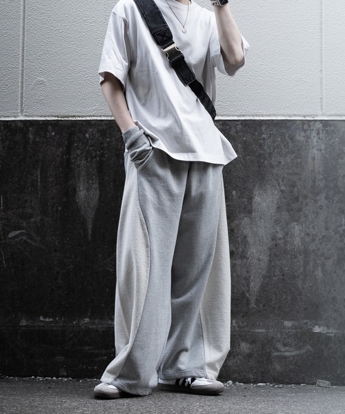 RUUBON（ルーボン）の「【RUUBON】heavy weight panelled sweat pants / ヘビーウェイトパネルドスウェットパンツ（その他パンツ・メンズ・ブラック/グレー・S/M/L）」の10枚目の写真