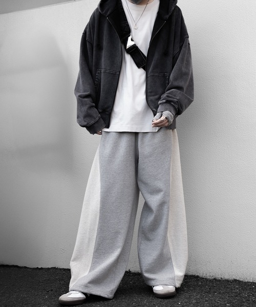 RUUBON（ルーボン）の「【RUUBON】heavy weight panelled sweat pants / ヘビーウェイトパネルドスウェットパンツ（その他パンツ・メンズ・ブラック/グレー・S/M/L）」の17枚目の写真