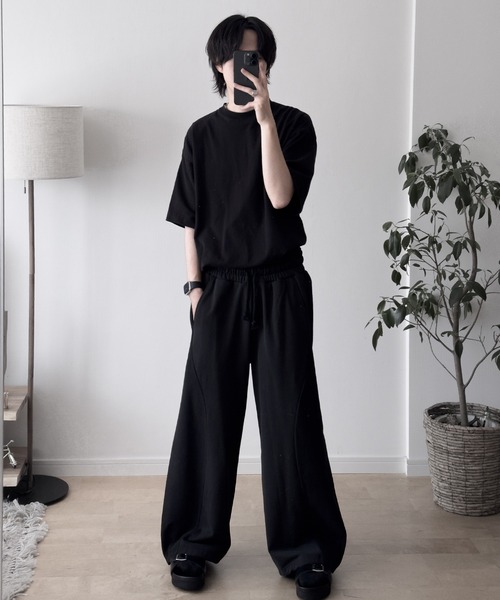 RUUBON（ルーボン）の「【RUUBON】heavy weight panelled sweat pants / ヘビーウェイトパネルドスウェットパンツ（その他パンツ・メンズ・ブラック/グレー・S/M/L）」の18枚目の写真
