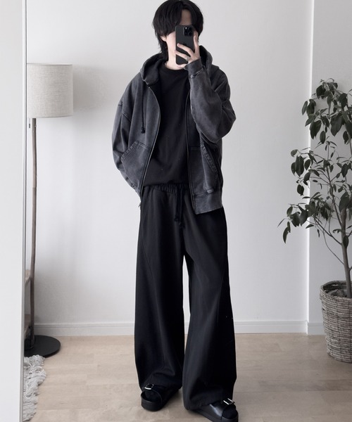 RUUBON（ルーボン）の「【RUUBON】heavy weight panelled sweat pants / ヘビーウェイトパネルドスウェットパンツ（その他パンツ・メンズ・ブラック/グレー・S/M/L）」の19枚目の写真