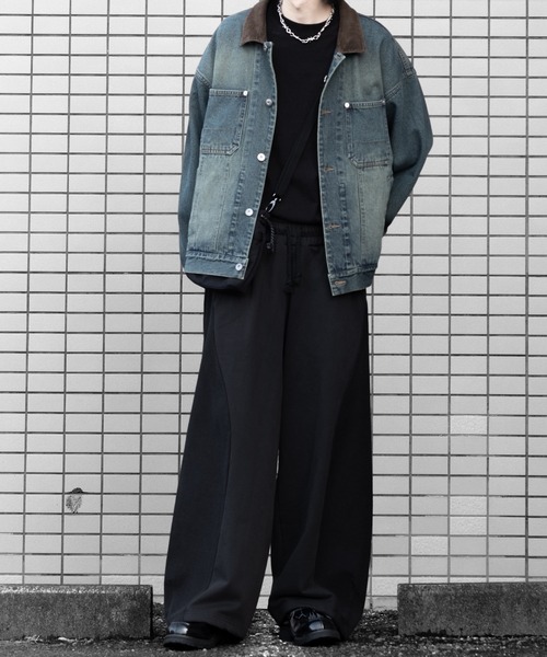 RUUBON（ルーボン）の「【RUUBON】heavy weight panelled sweat pants / ヘビーウェイトパネルドスウェットパンツ（その他パンツ・メンズ・ブラック/グレー・S/M/L）」の21枚目の写真