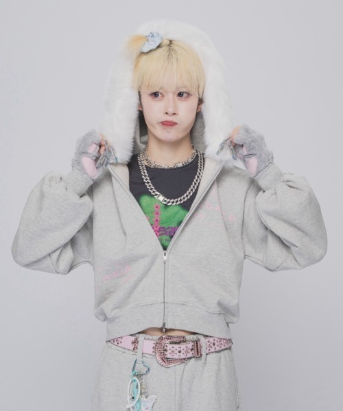 MUELLIE MEW - プリントジップフーディー -（パーカー）｜INTER