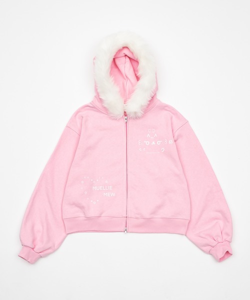 セール】MUELLIE MEW - プリントジップフーディー -（パーカー
