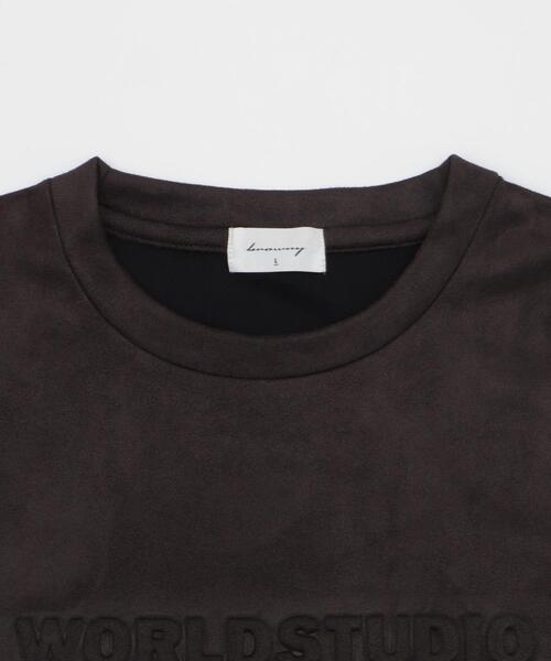BROWNY(ブラウニー)の「BROWNY/フェイクスウェードエンボスロゴT(Tシャツ/カットソー・メンズ・チャコールグレー/アイボリー・LARGE/MEDIUM)」の22枚目の写真
