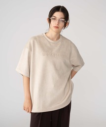 BROWNY/フェイクスウェードエンボスロゴT