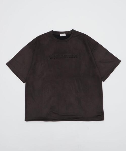 BROWNY(ブラウニー)の「BROWNY/フェイクスウェードエンボスロゴT(Tシャツ/カットソー・メンズ・チャコールグレー/アイボリー・LARGE/MEDIUM)」の19枚目の写真
