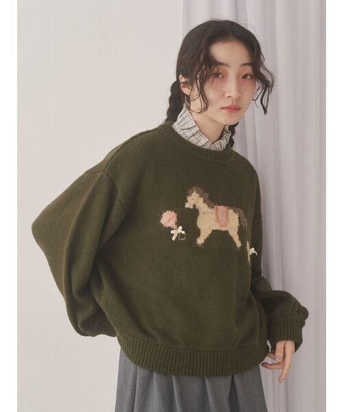 merry jenny（メリージェニー）の「frill neckブラウス（シャツ/ブラウス・レディース・オフホワイト/グレー・FREE）」の7枚目の写真