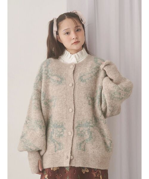 merry jenny（メリージェニー）の「frill neckブラウス（シャツ/ブラウス・レディース・オフホワイト/グレー・FREE）」の6枚目の写真