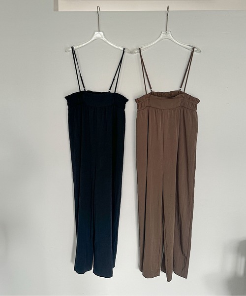 PILIT(ピリット)の「ハイウエスト ボリュームサロペット(サロペット/オーバーオール・レディース・ブラック/ブラウン・MEDIUM)」の9枚目の写真