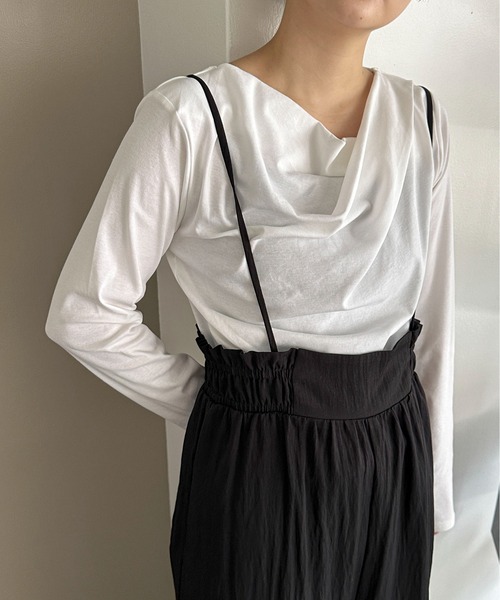 PILIT(ピリット)の「ハイウエスト ボリュームサロペット(サロペット/オーバーオール・レディース・ブラック/ブラウン・MEDIUM)」の20枚目の写真