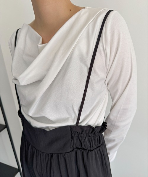 PILIT(ピリット)の「ハイウエスト ボリュームサロペット(サロペット/オーバーオール・レディース・ブラック/ブラウン・MEDIUM)」の15枚目の写真