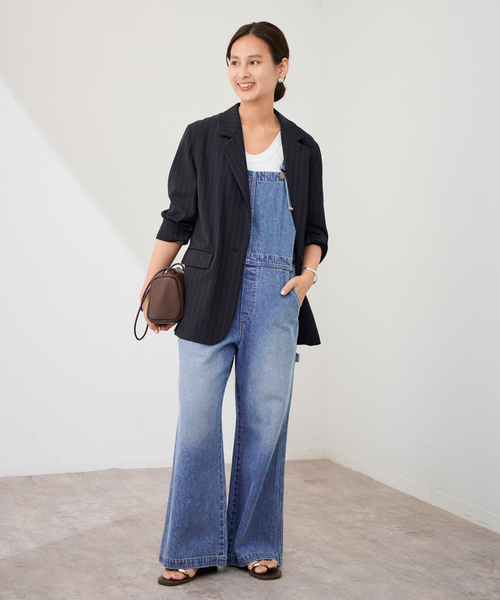 FRAMeWORK(フレームワーク)の「TWトリアセトロピカルシアージャケット(テーラードジャケット・レディース・ネイビー/ブラック・36/38)」の4枚目の写真