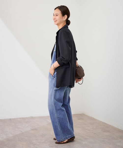 FRAMeWORK(フレームワーク)の「TWトリアセトロピカルシアージャケット(テーラードジャケット・レディース・ネイビー/ブラック・36/38)」の5枚目の写真